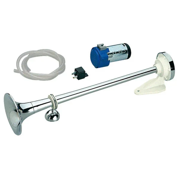 Authentique Marco Air Horn with 12V Compressor - Chrome-plated ABS - Ship‘s Horn