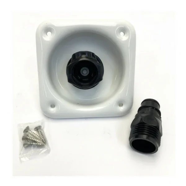 Jabsco Quick Release Deck Connector White - Hose Pillar Coupling for Yacht - 31910-1200 Meilleure Vente