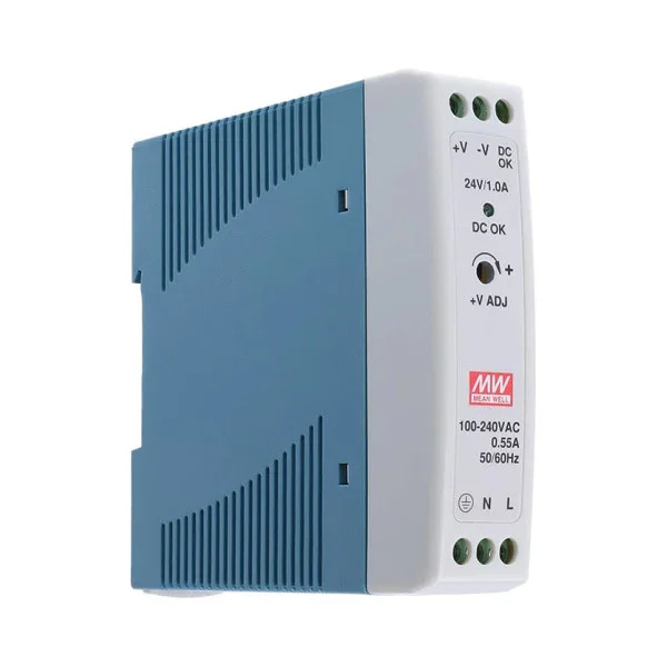 Mean Well MDR-20-24 DIN Rail Power Supply 24V 1A Vente Directe