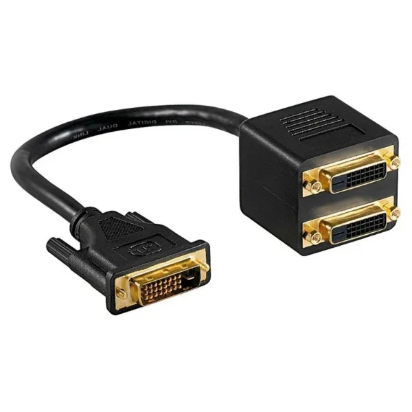 Prix Réduit Digitus DVI-I Dual Link Video Splitter Adapter Y-Cable 20cm - AK-320401-002-S