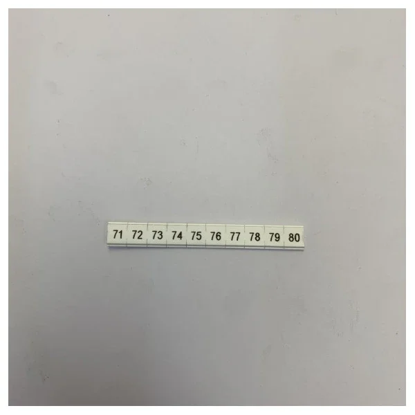 Phoenix Contact ZBF 5 Zack Marker Strip 71-80 Flat Terminal Marking - 0808642 0071 - 10pcs Promotion