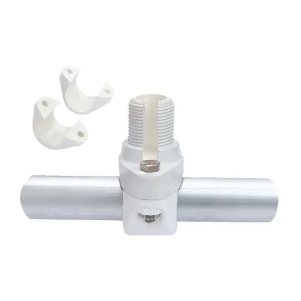 Vente Flash AC Antennas N210F Rail Mount - Marine Antenna Holder - 22-30mm - 1inch 14TPI - White
