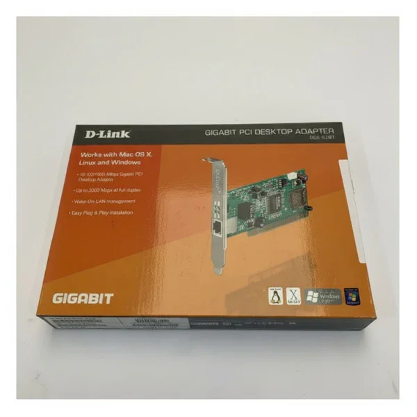 Produit De Marque D-Link DGE-528T Gigabit Ethernet PCI Network Card - 10/100/1000Mbps RJ45 Adapter
