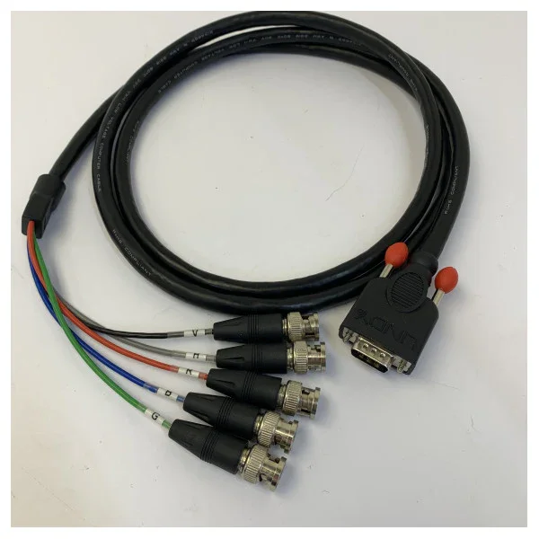VGA to 5x BNC RGBHV Video Cable - HD15 Male - 1.8m - Marine Grade Populaire