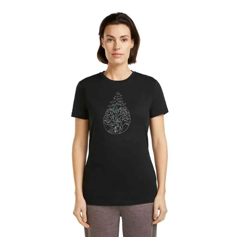 Icebreaker T-shirt à manches courtes Merino 150 Tech Lite III Hike Path Retour Gratuit