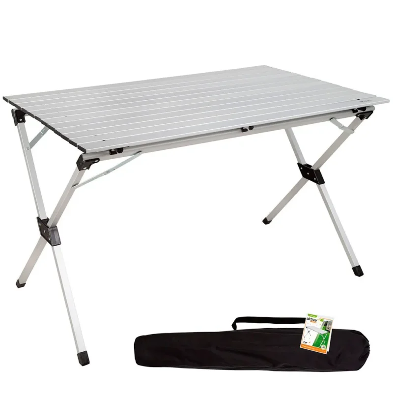 Aktive Table 110x70x70 cm Aluminium Folding Haute Qualité