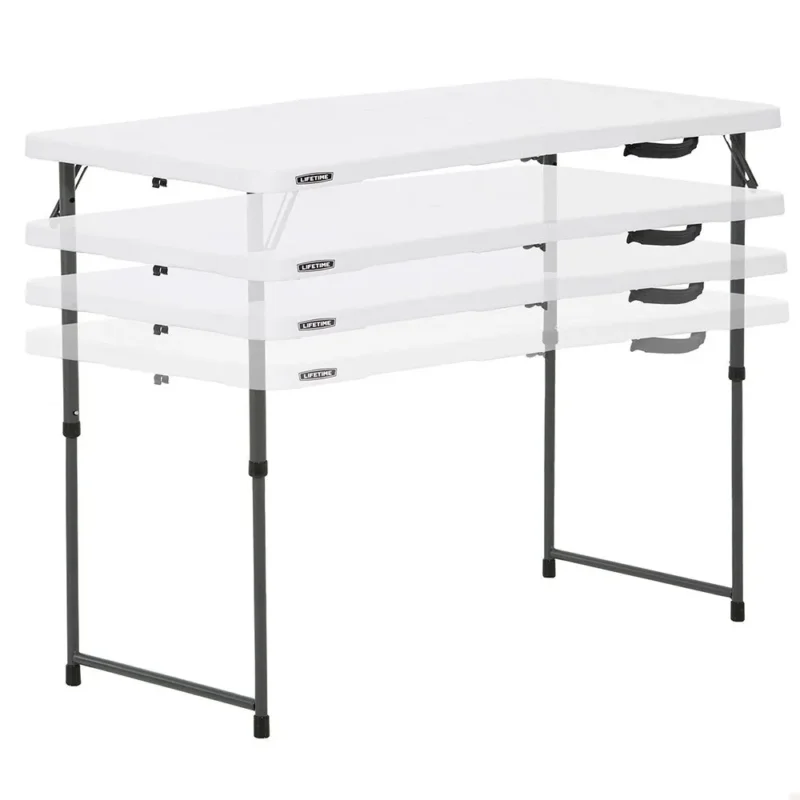 Lifetime Table Ultra-Resistant Folding 122x61x UV100 56-91.5 cm Nouvelle Collection