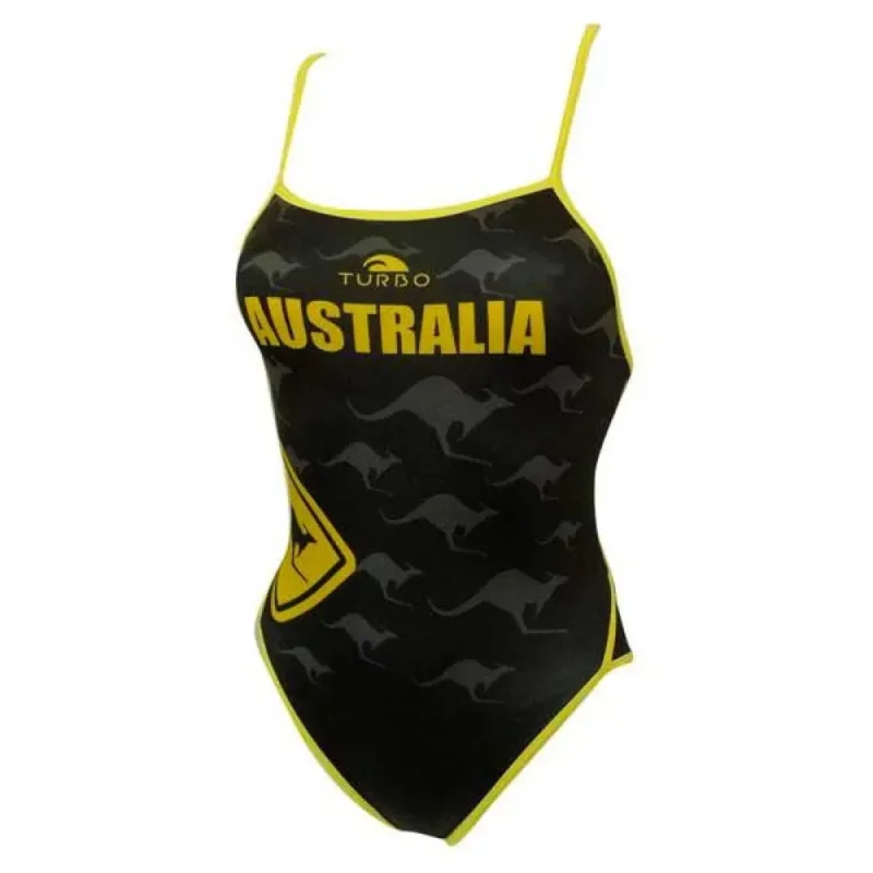 Prix Cassé Turbo Maillot de bain à fines bretelles Australia Kangaroo Signal