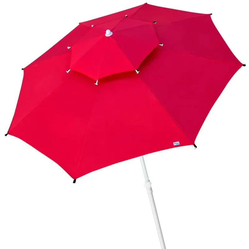 Nouveauté Aktive Parasol octogonal avec mât en métal double toit et protection UV30 280 cm
