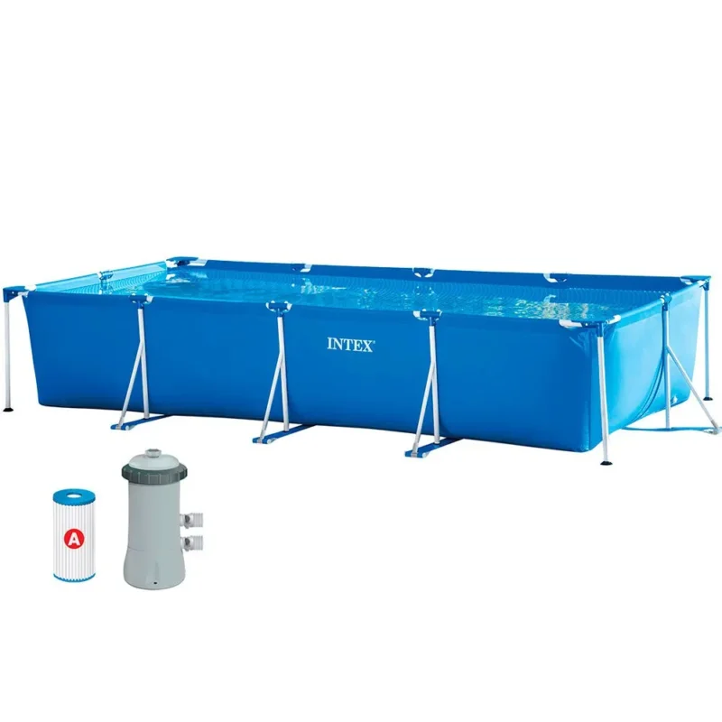 Prix Cassé Intex Structure métallique avec piscine à pompe à filtre à cartouche 450x220x84 cm
