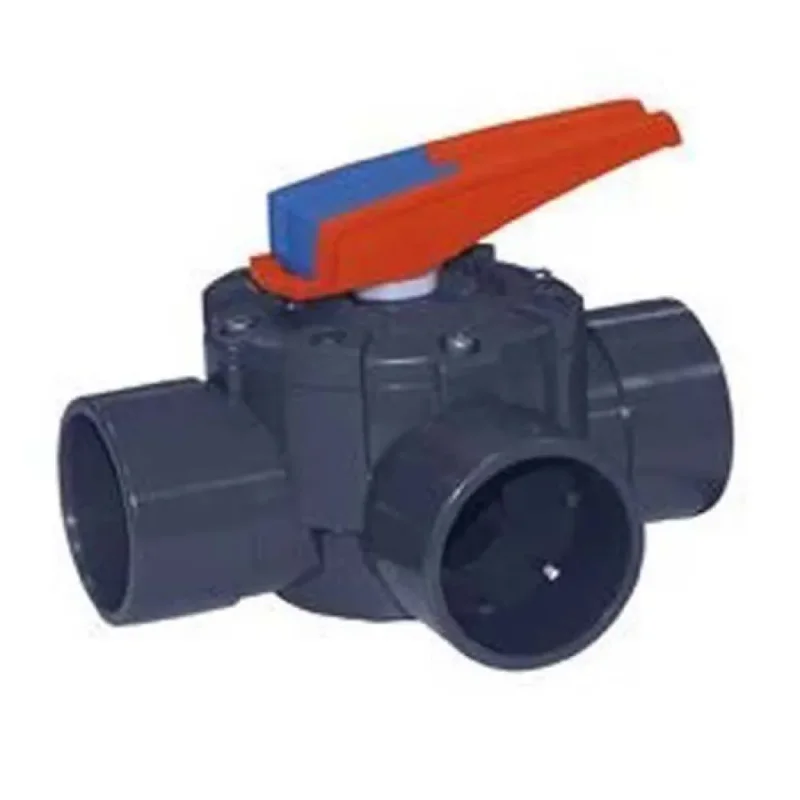 Pas Cher Cepex Vanne à disque rotatif 3 voies 41862 Ø63-75 femelle/mâle avec raccord à douille joints toriques en EPDM et joint en silicone