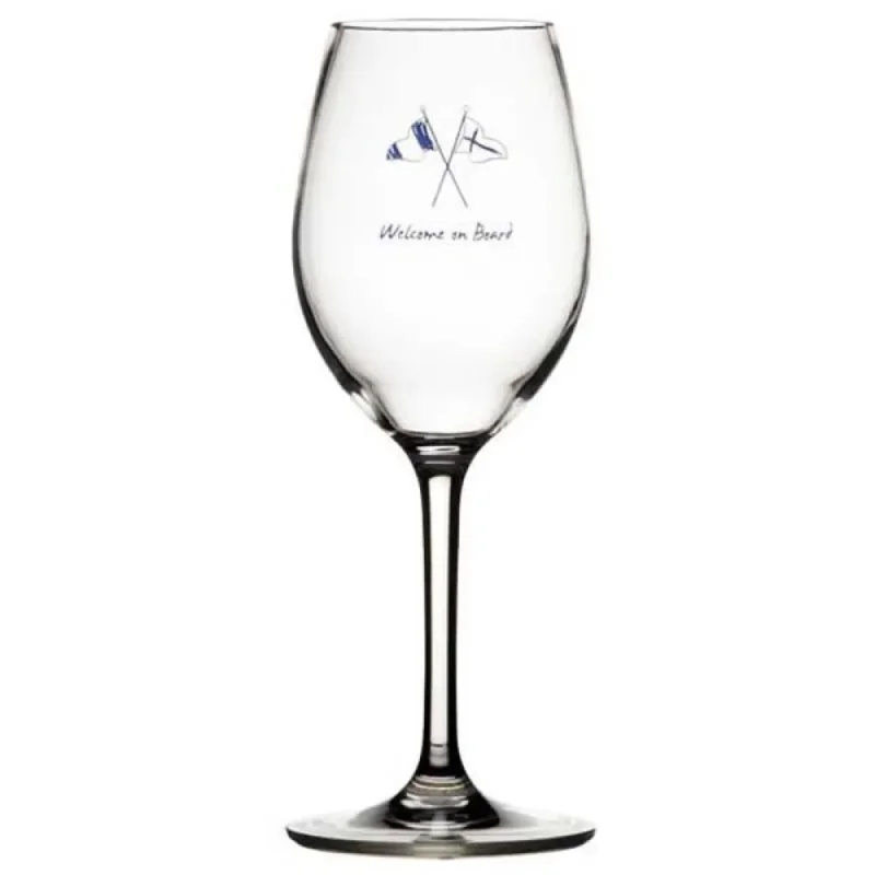Marine Business Bienvenue à bord Verre à vin Tritan 325ml 6 unités Jusqu'à Épuisement Des Stocks