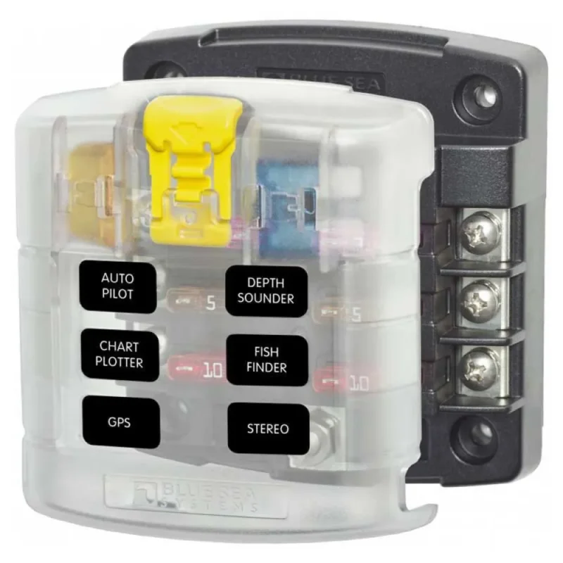 Quantité Limitée Blue Sea Systems Bloc de fusibles ST Blade 5028 Borne de batterie 6 circuits