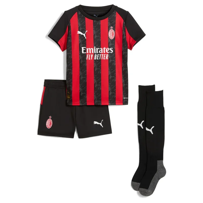 Prix Bas Puma Ensemble Junior à manches courtes Domicile AC Milan Mini 25/26