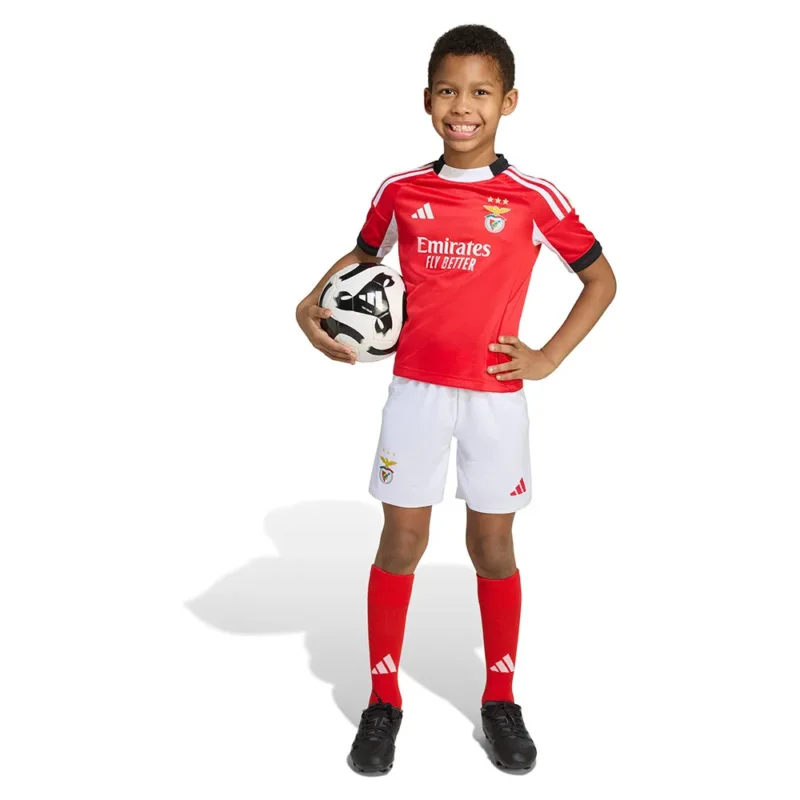 adidas Ensemble Junior à manches courtes Domicile Benfica 25/26 Mini Expédition Rapide