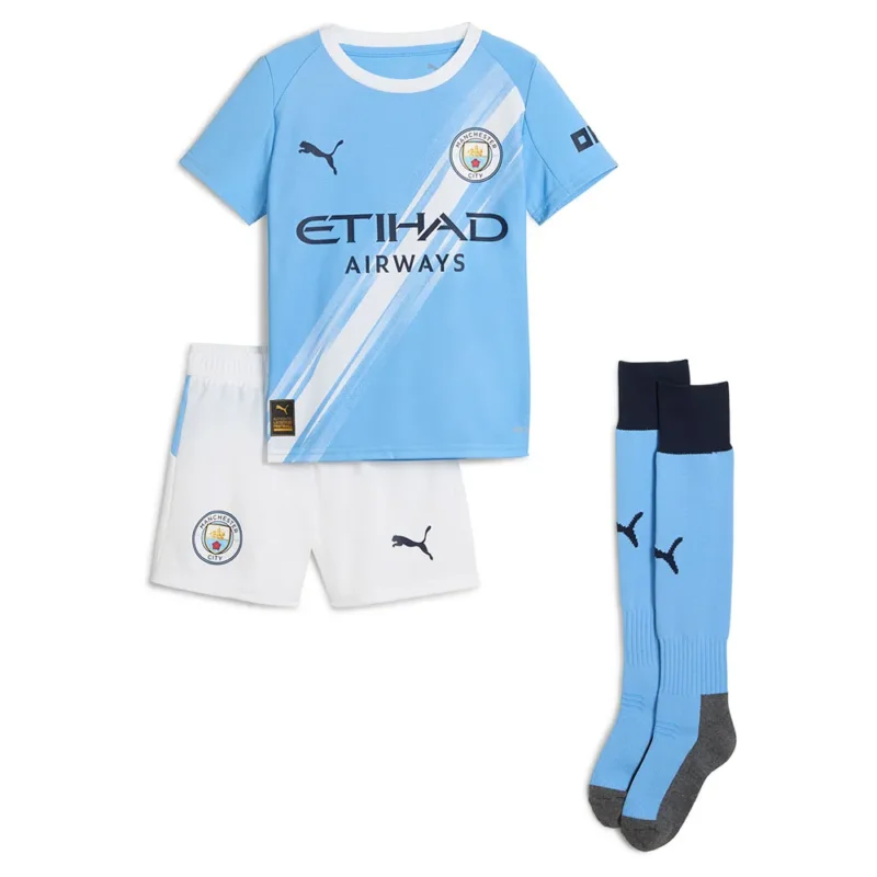 Puma Ensemble Junior à manches courtes Domicile Manchester City FC 25/26 Mini Solde