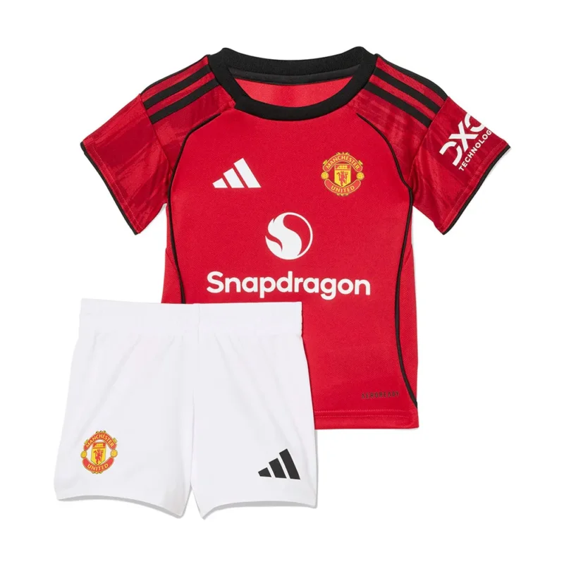Commande En Gros adidas Ensemble Junior à manches courtes Domicile Manchester United 25/26 Baby