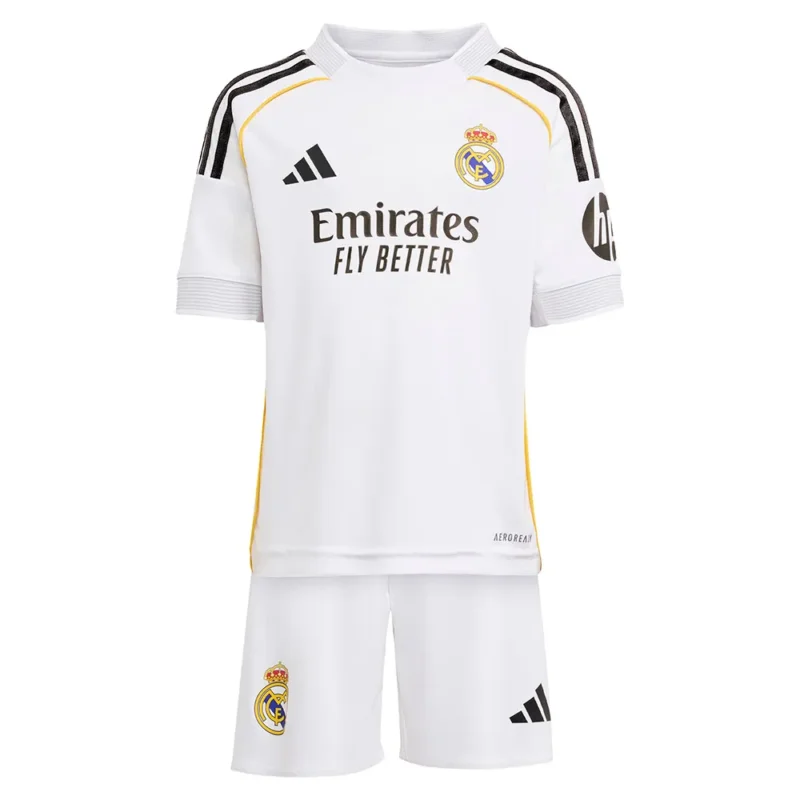 adidas Ensemble Junior à manches courtes Domicile Real Madrid 25/26 Mini Satisfait Ou Remboursé