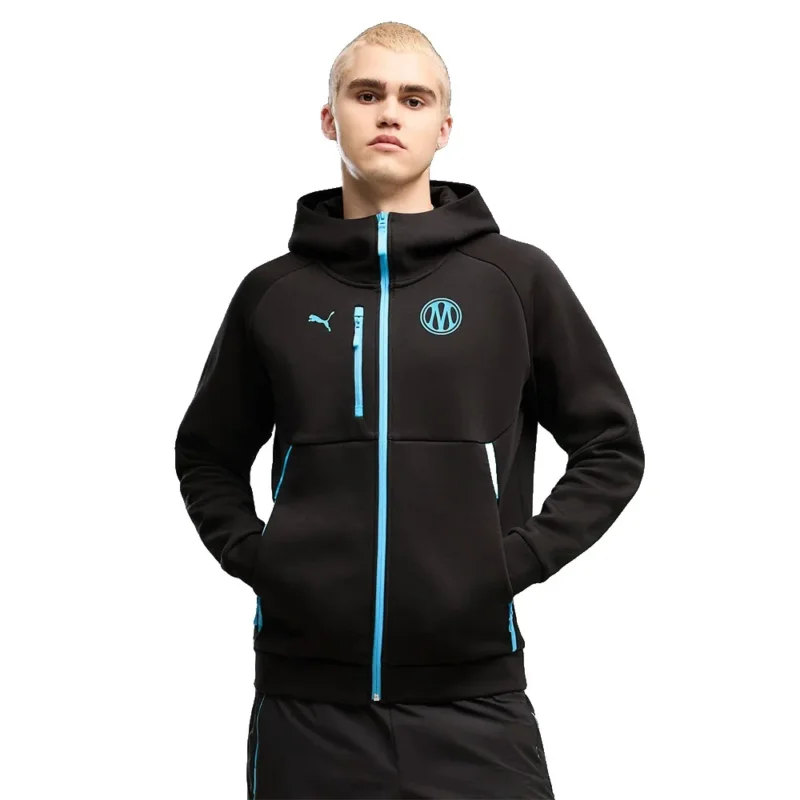 Puma Sweat à capuche Voyage Olympique Marseille Tech Pas Cher