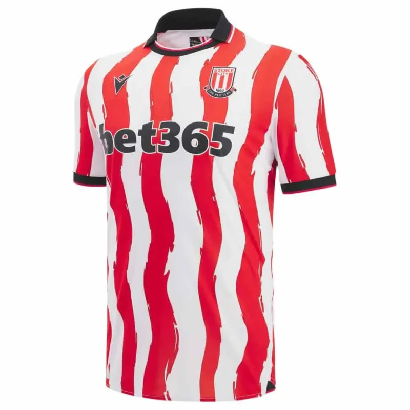 Prix Réduit Macron T-shirt à manches courtes Domicile Stoke City FC 25/26 reconditionné