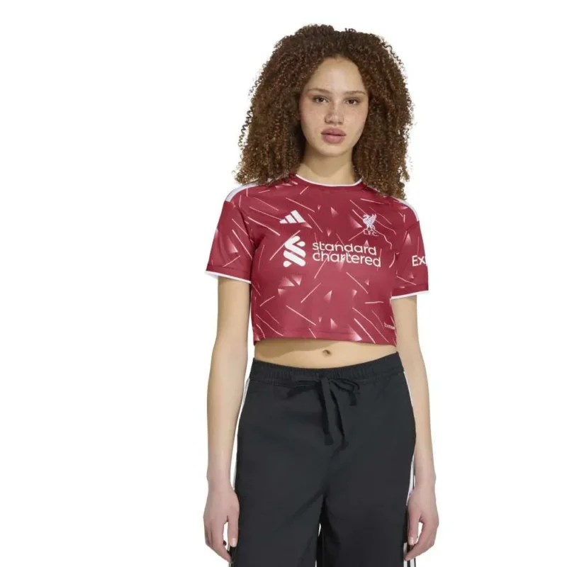 adidas T-shirt à manches courtes pour femme Domicile Liverpool FC 26/27 Crop Produit De Marque