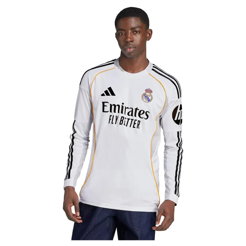 adidas T-shirt à manches longues Domicile Real Madrid 25/26 Bon Marché