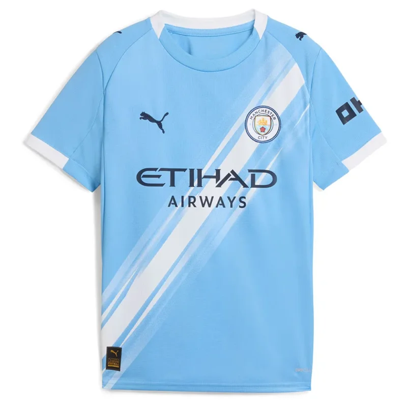 Puma T-shirt manches courtes junior Domicile Manchester City FC 25/26 Replica Prix Bas