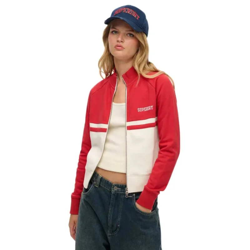 Superdry Veste de survêtement Ath Ess Through Track Super Prix