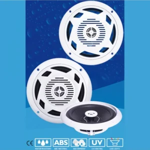 Prix Promo Haut-parleur DISCO - la paire - 80 W - blanc - avec LED bleu