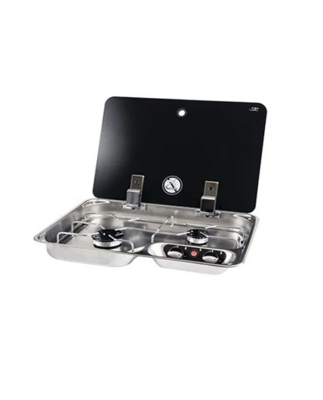 Vente Directe Plaque de cuisson encastrable - avec couvercle - 2 feux