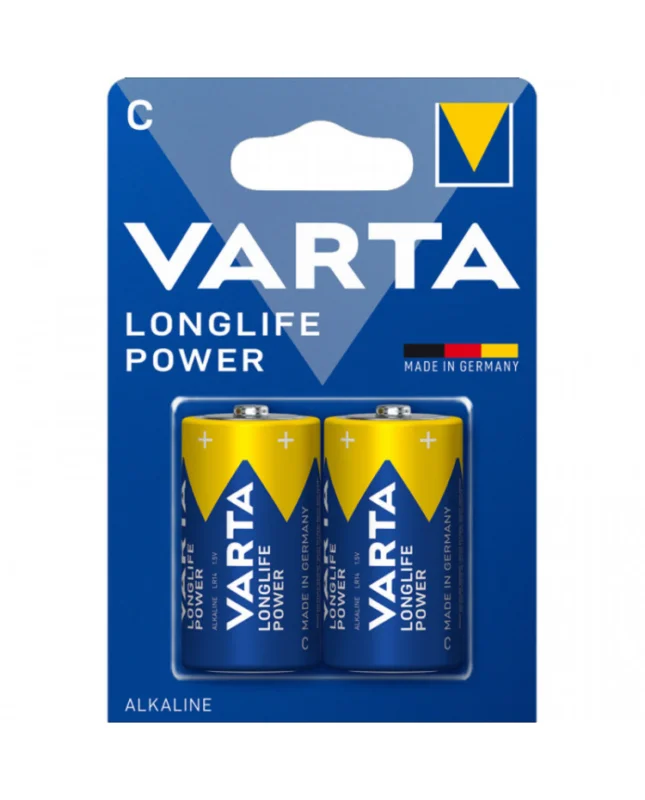 Authentique Pile alcaline LR14 - C Longlife Power - Blister de 2