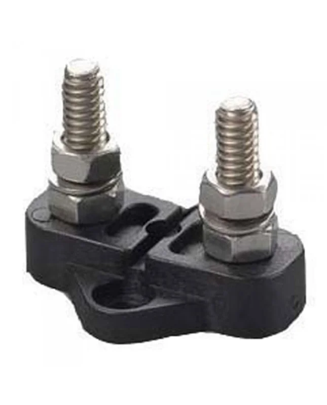 Solde Bornier double - base 35 x 42 mm - Ø 6 mm