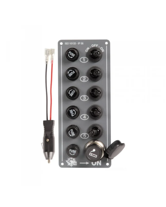 Offre Limitée Tableau électrique Grey - 5 inters - Aluminium - 170 x 70 mm