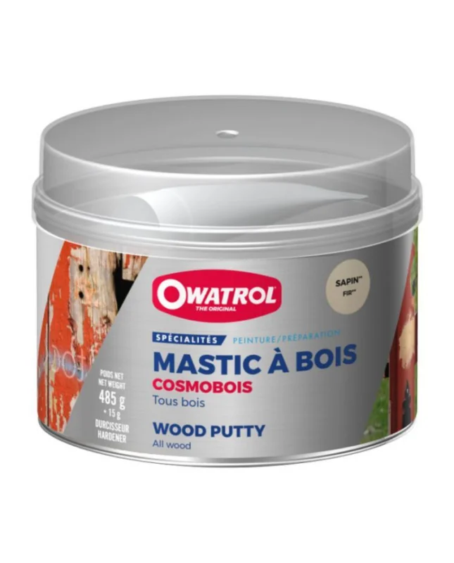 Mastic à bois COSMOBOIS - sapin - pot de 0,5 kg Pas Cher