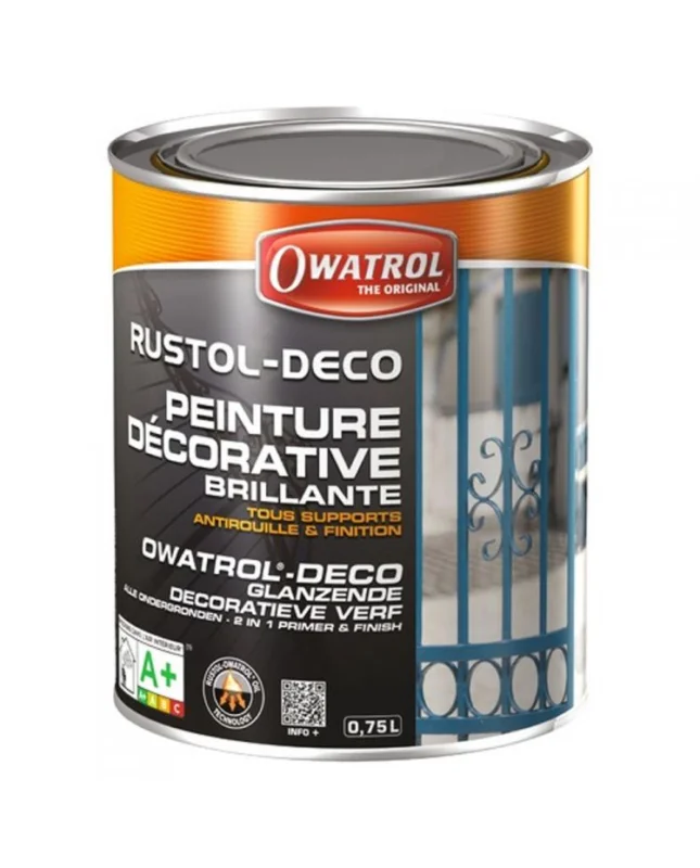 Pas Cher Antirouille RUSTOL DECO - Vert sapin - RAL 6009 - 0.75 L