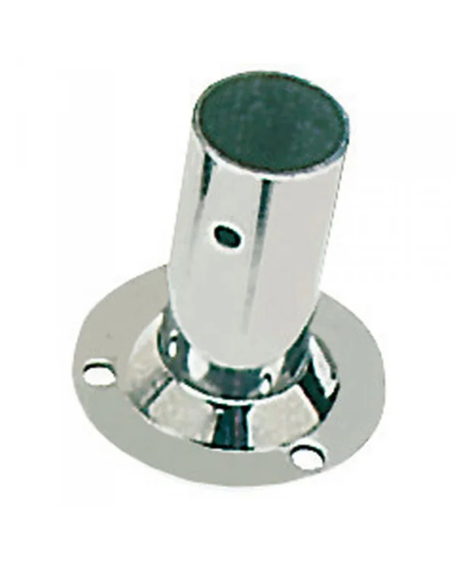 Platine inox soudée ronde - 22 mm - droite 90° Prix Choc