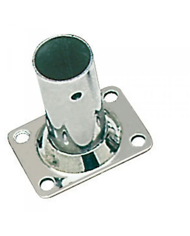 Platine inox soudé rectangulaire - droite 90° - 25 mm Offre Spéciale