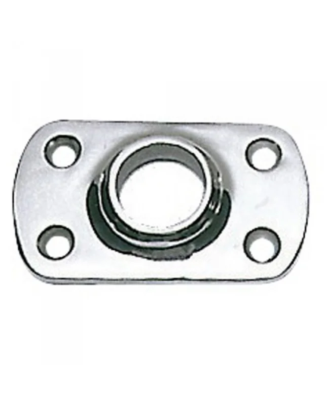Platine de balcon rectangle à souder - 76.2x44 mm - 60° - tube de 22 mm Prix Choc
