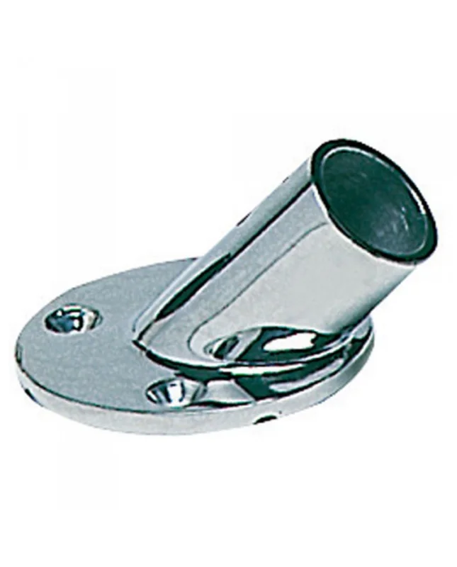 Platine inox ronde - 22 mm - inclinée 45° Dernier Modèle
