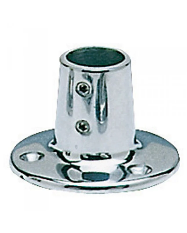 Prix Réduit Platine inox ronde - 25 mm - droite 90°