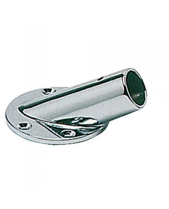 Platine laiton chromé - inclinée à 30° - 22 mm Nouvelle Collection