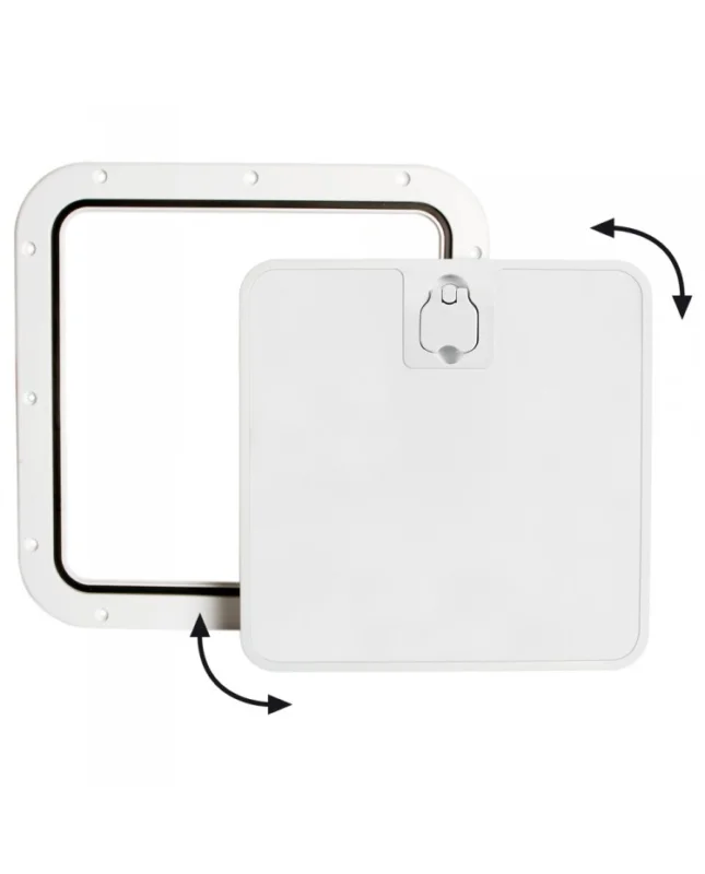 Porte d‘équipet à façade amovible - 375x375 mm - blanc Petit Prix