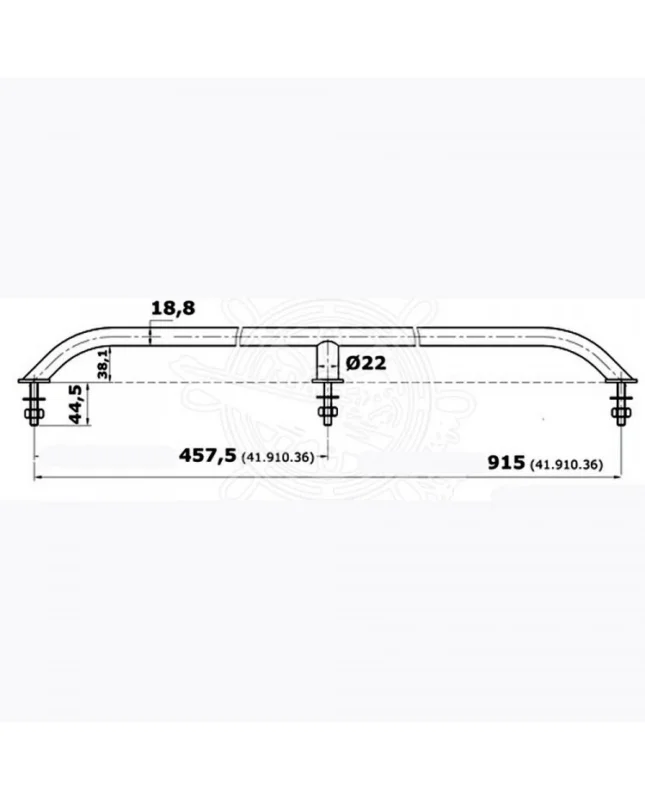 Must-Have Main-courante inox sur tige filetée - 915 mm