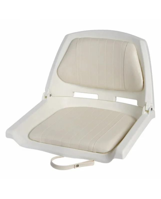 Siège à dossier rabattable avec coussin blanc Offre Limitée
