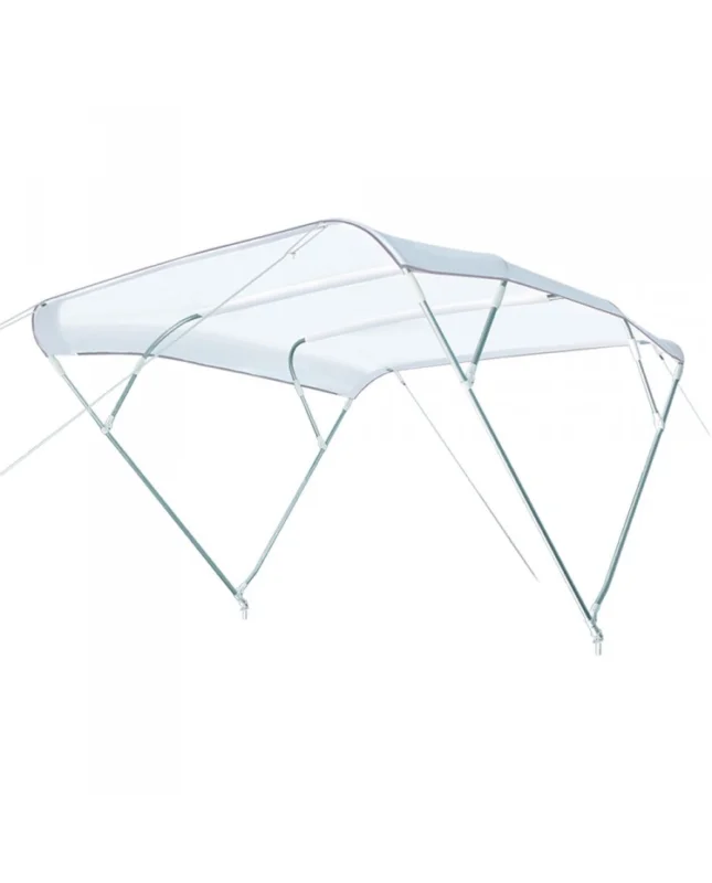 Bimini 4 arceaux alu - blanc - h 140 cm - 175 cm Soldes