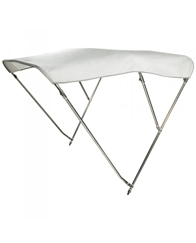 Bimini 3 arceaux inox - blanc - h 145 cm - 185 à 195 cm Top Vente
