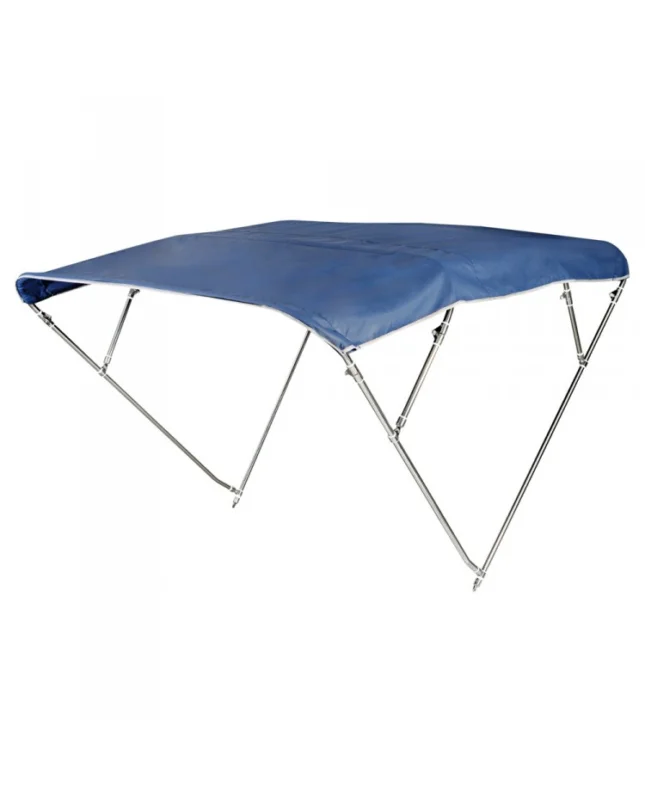 Remise Bimini 4 arceaux inox - bleu - h 145 cm - 180 à 190 cm