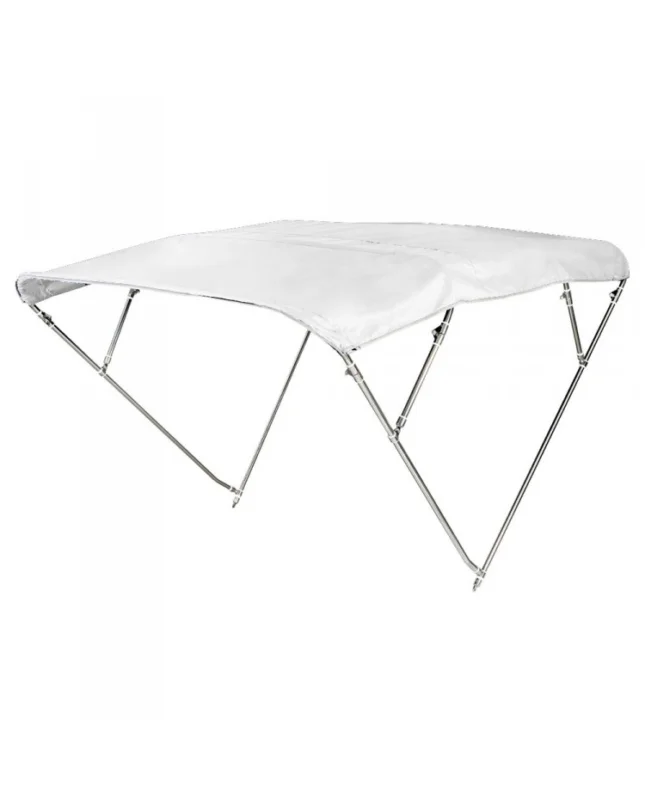Certifié Bimini 4 arceaux inox - blanc - h 145 cm - 240 à 250 cm