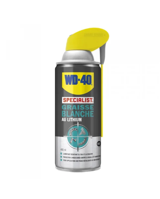Prix Choc WD-40 spécialist graisse blanche lithium - aérosol de 400 ml