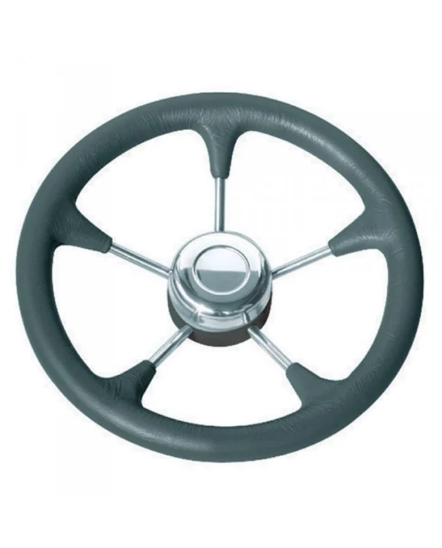 Volant polyuréthane souple-inox - Ø 350 mm - noir Haute Qualité